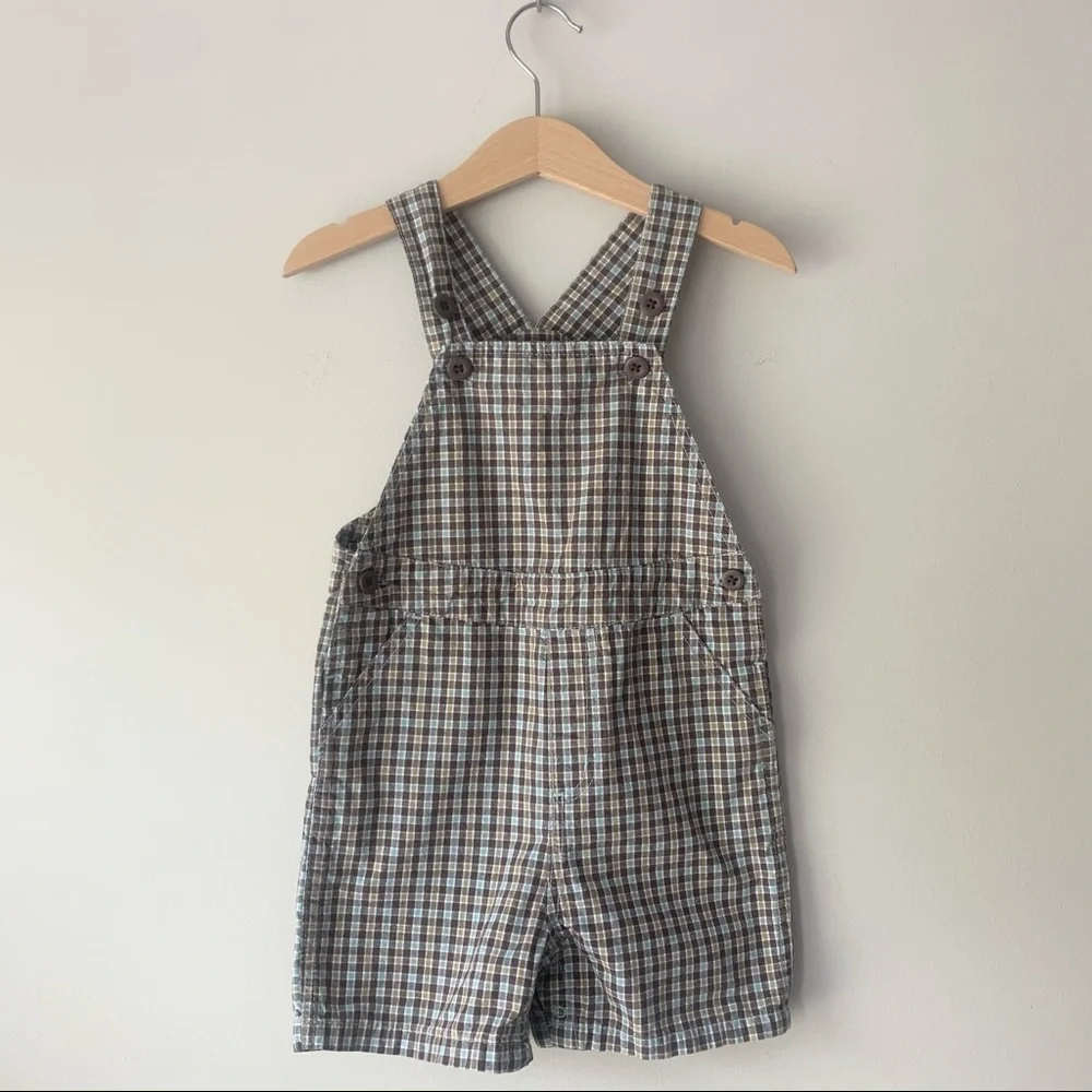 Gymboree Plaid Overalls